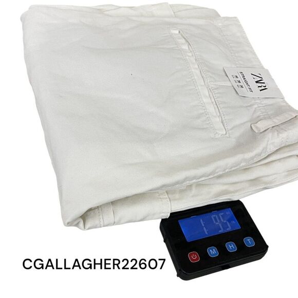 Zara Mens Cargo Pants EU 46 US 36 Oyster High Rise Straight Fit 6786/415 NWT - Picture 12 of 12